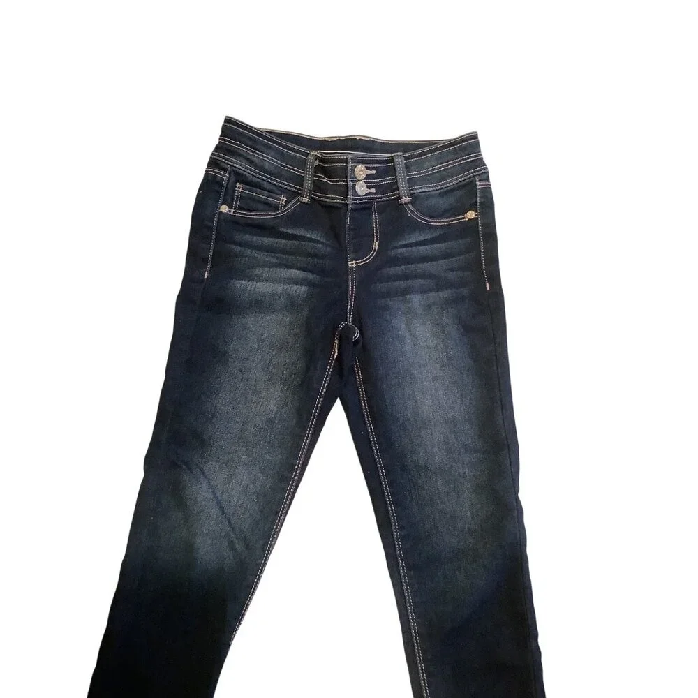 Sonoma Girls 6X Reg Jegging Adjustable Waist Dark Wash Denim Pants‎ Blue